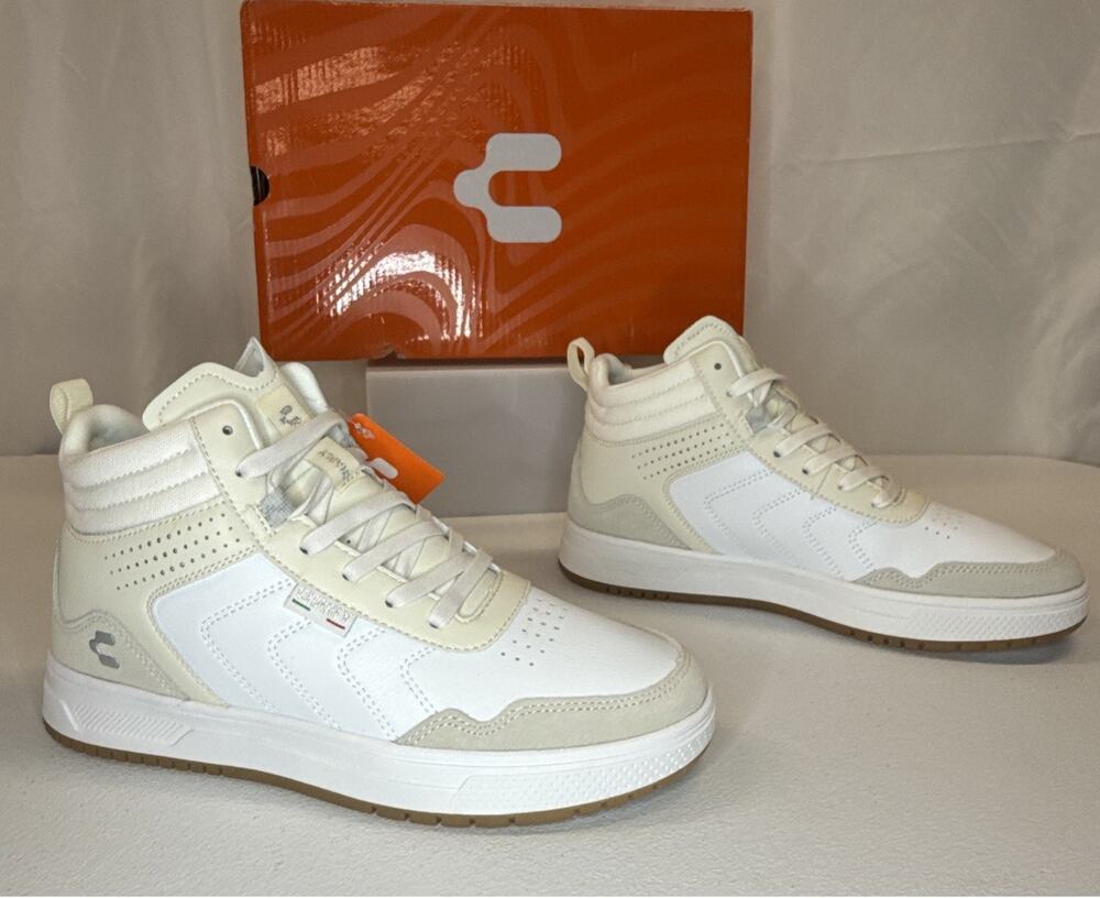 Charly Women's Atrium Hi Sneaker White/Beige Size 8